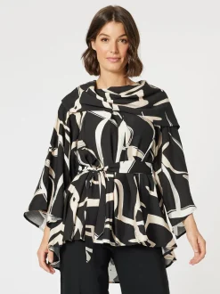 Matisse Print Top - Black/Natural