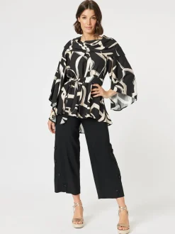 Matisse Print Top - Black/Natural