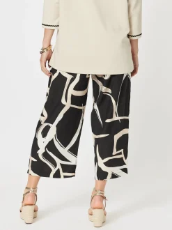 Matisse Print Wide Leg Pant - Black/Natural