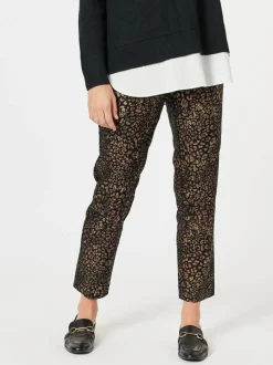Mona Animal Print Pant - Bronze