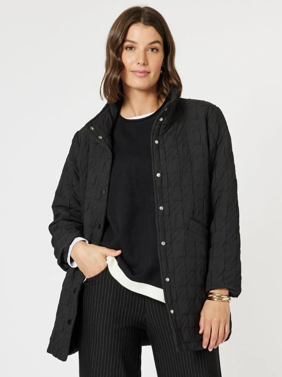 Monet Quilted Jacket - Black