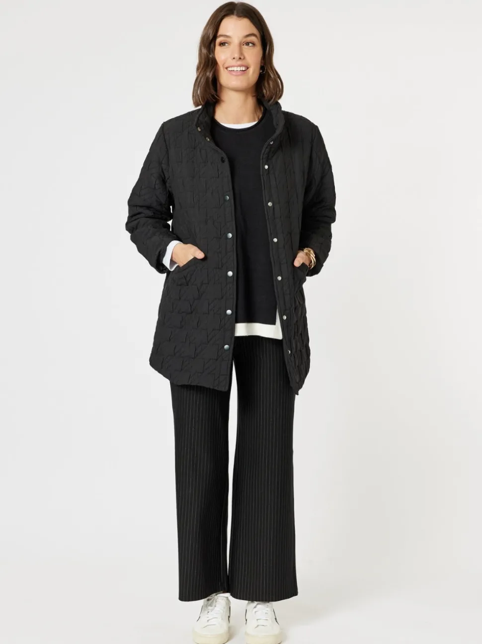Monet Quilted Jacket - Black