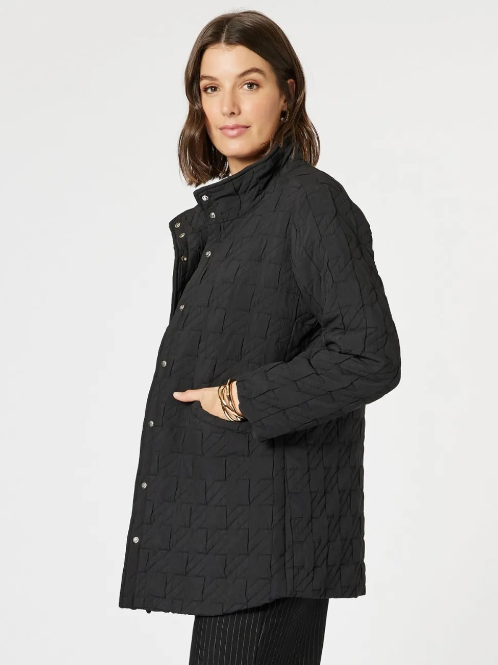 Monet Quilted Jacket - Black