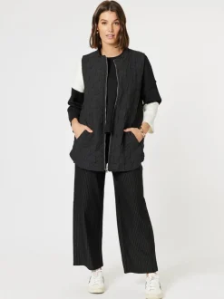 Monet Quilted Vest - Black