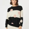 Moonlight Spot Print Knit - Black/Natural