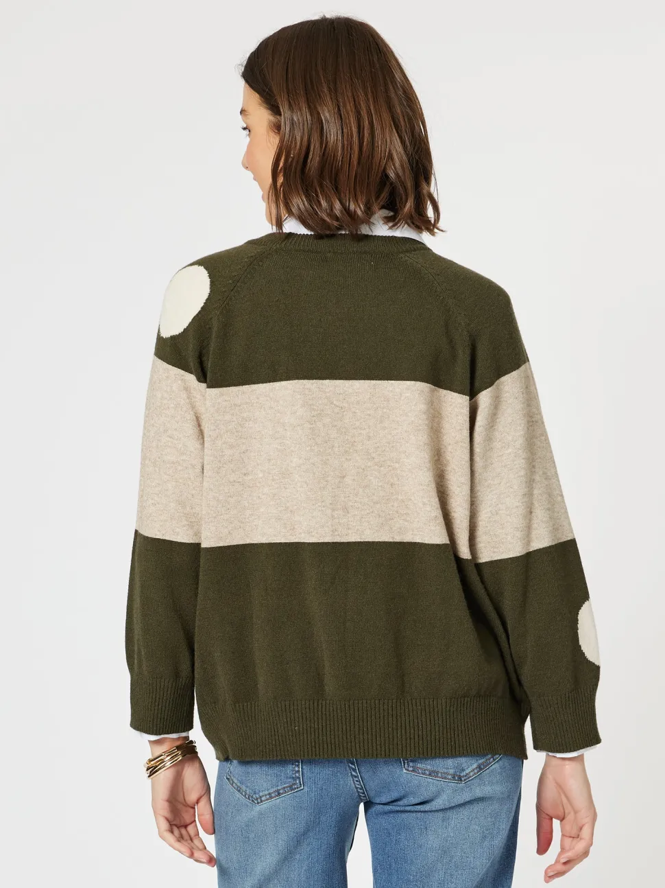 Moonlight Spot Print Knit - Khaki