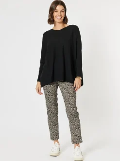 Muse Floral Print Pant - Granite