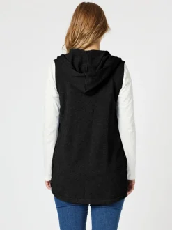 Ollie Side Button Vest - Black
