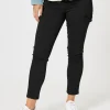 Paige Cargo Slim Leg Jean - Black