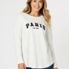 Paris Long Sleeve Tee - White
