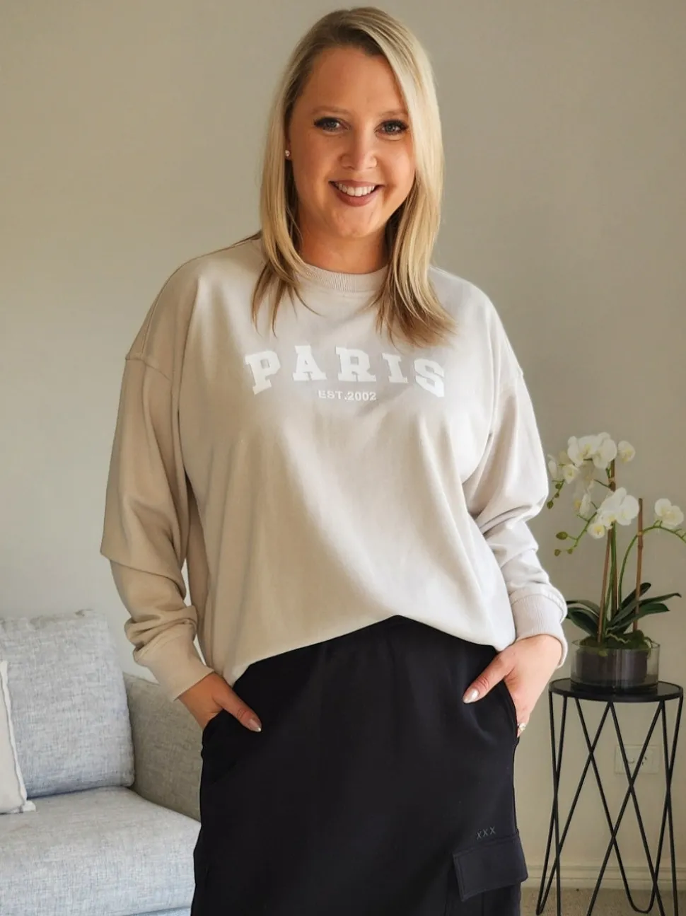 Paris Sweatshirt - Stone