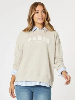 Paris Sweatshirt - Stone