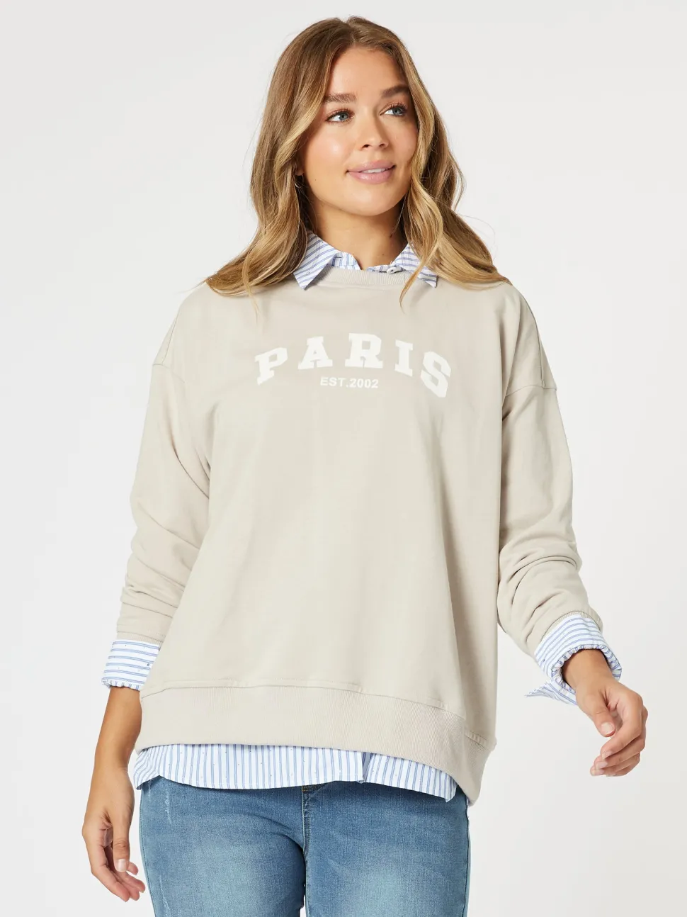 Paris Sweatshirt - Stone