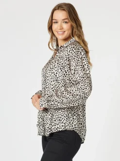 Pebble Spot Print Shirt - Natural/Black