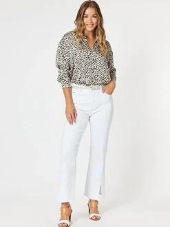Pebble Spot Print Shirt - Natural/Black