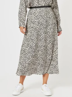 Pebble Spot Print Skirt - Natural/Black
