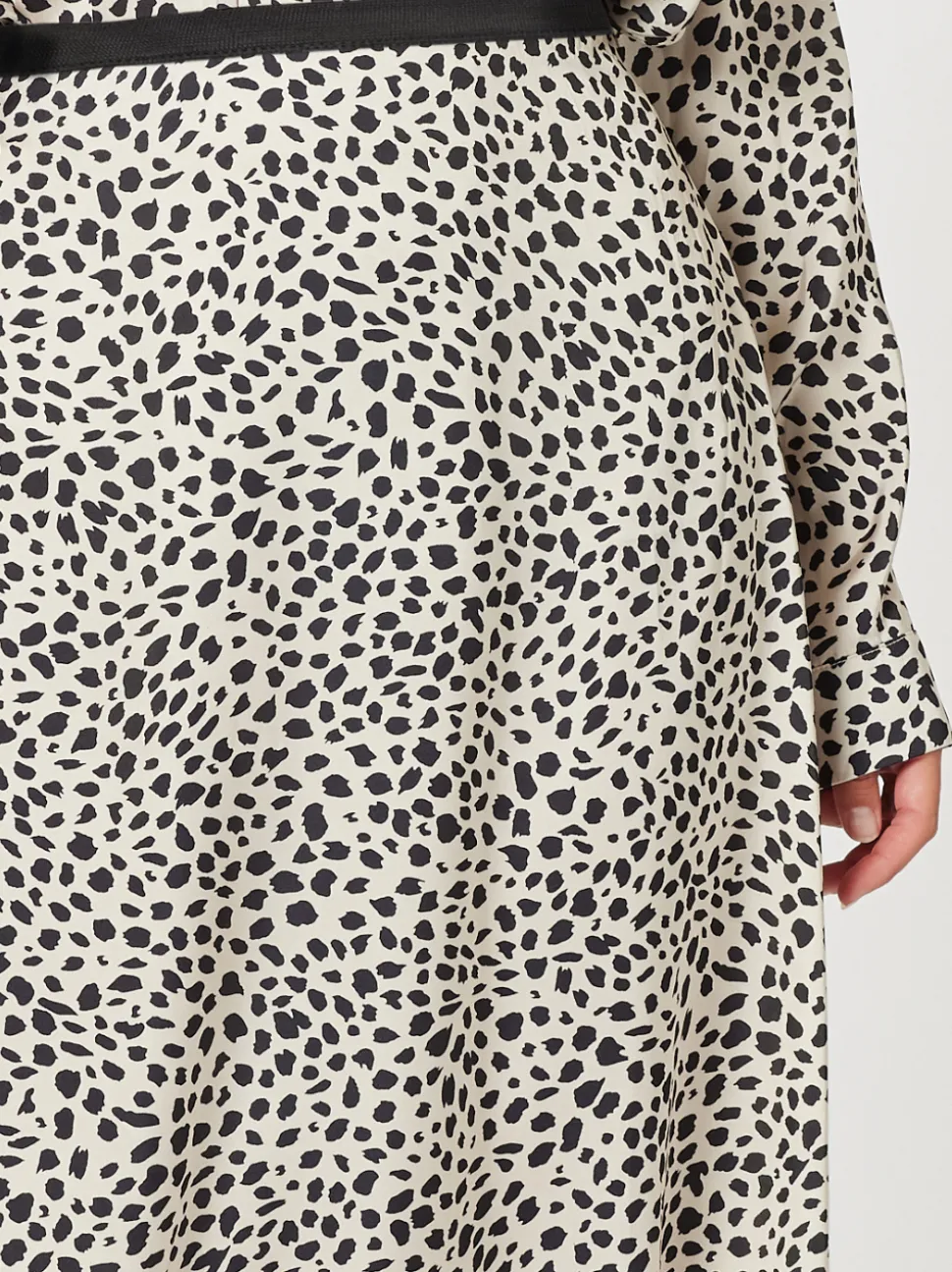 Pebble Spot Print Skirt - Natural/Black