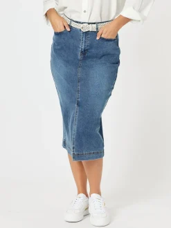 Republic Split Skirt - Denim