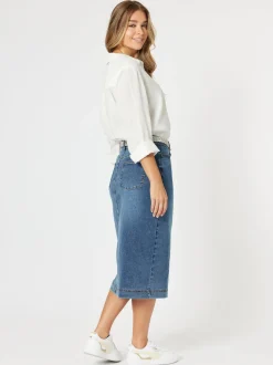 Republic Split Skirt - Denim