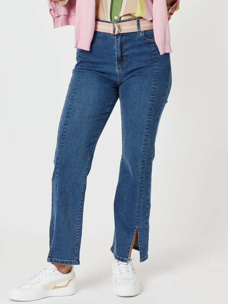 Republic Straight Leg Split Jean - Denim