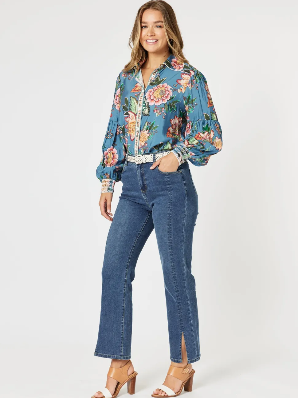 Republic Straight Leg Split Jean - Denim
