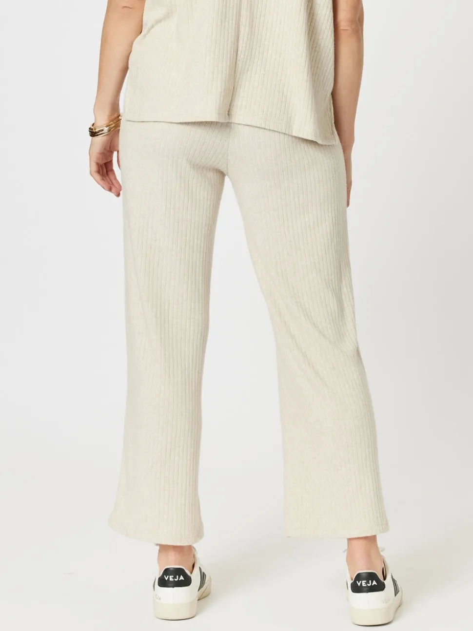 Ribbed Lounge Pant - Natural