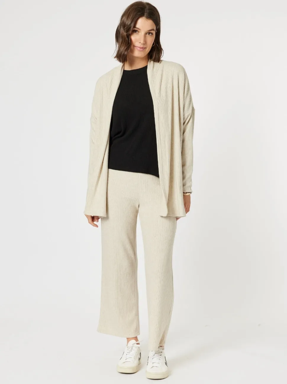 Ribbed Lounge Top - Black