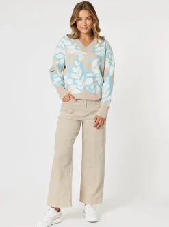 Sabrina Wide Leg Jean - Natural
