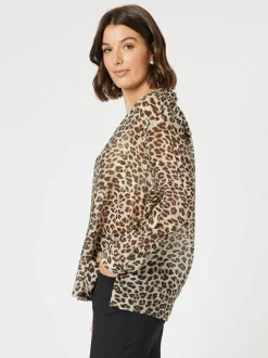 Safari Print Sheer Shirt - Animal