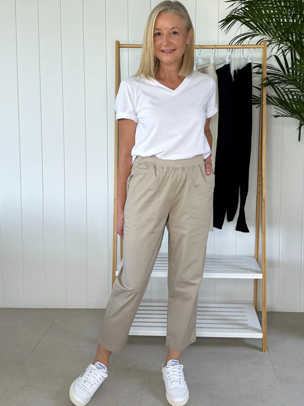 Santorini Cotton Capri Pant - Natural