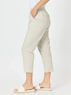 Santorini Cotton Capri Pant - Stone