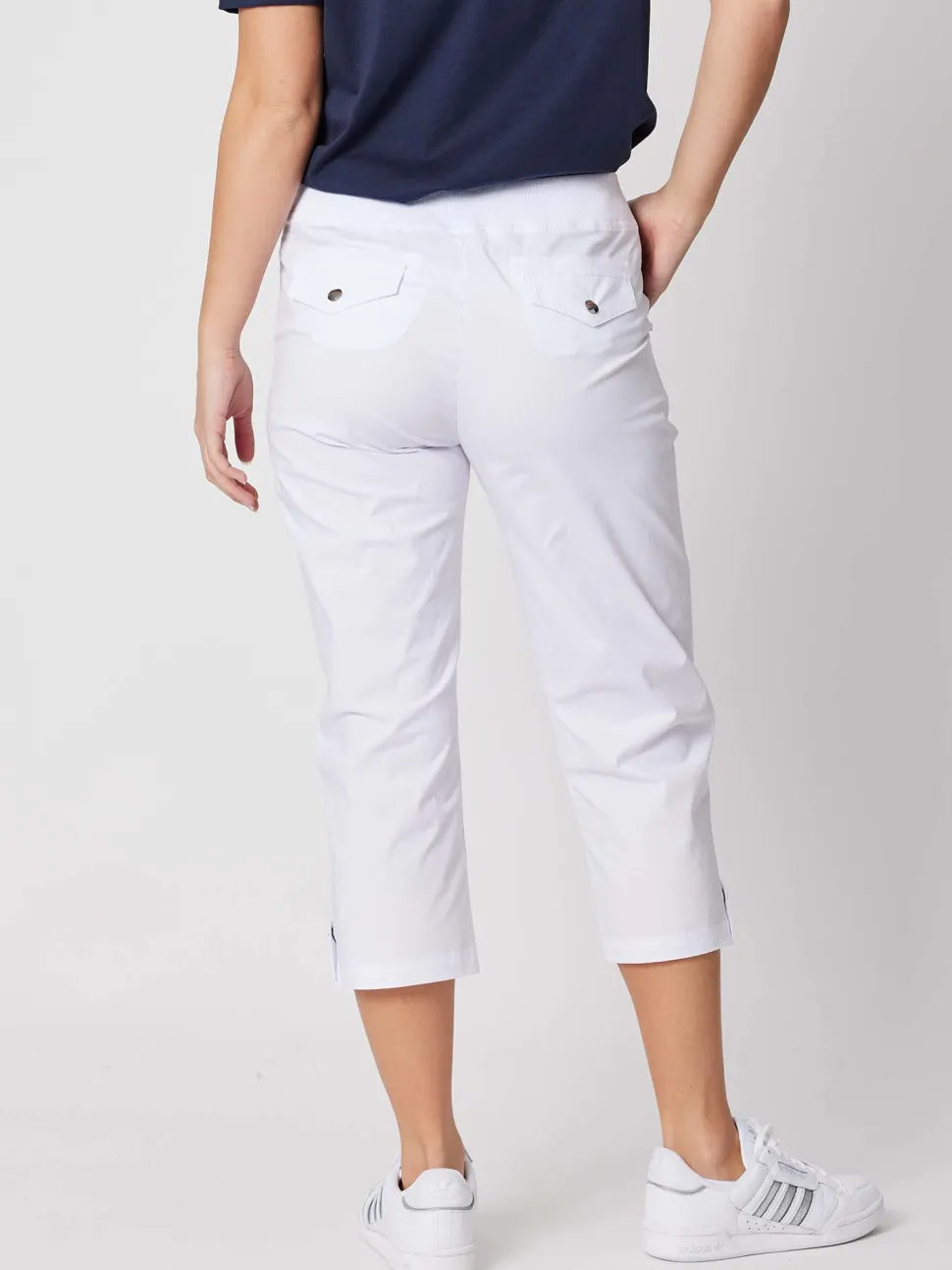 Santorini Cropped Pant - White