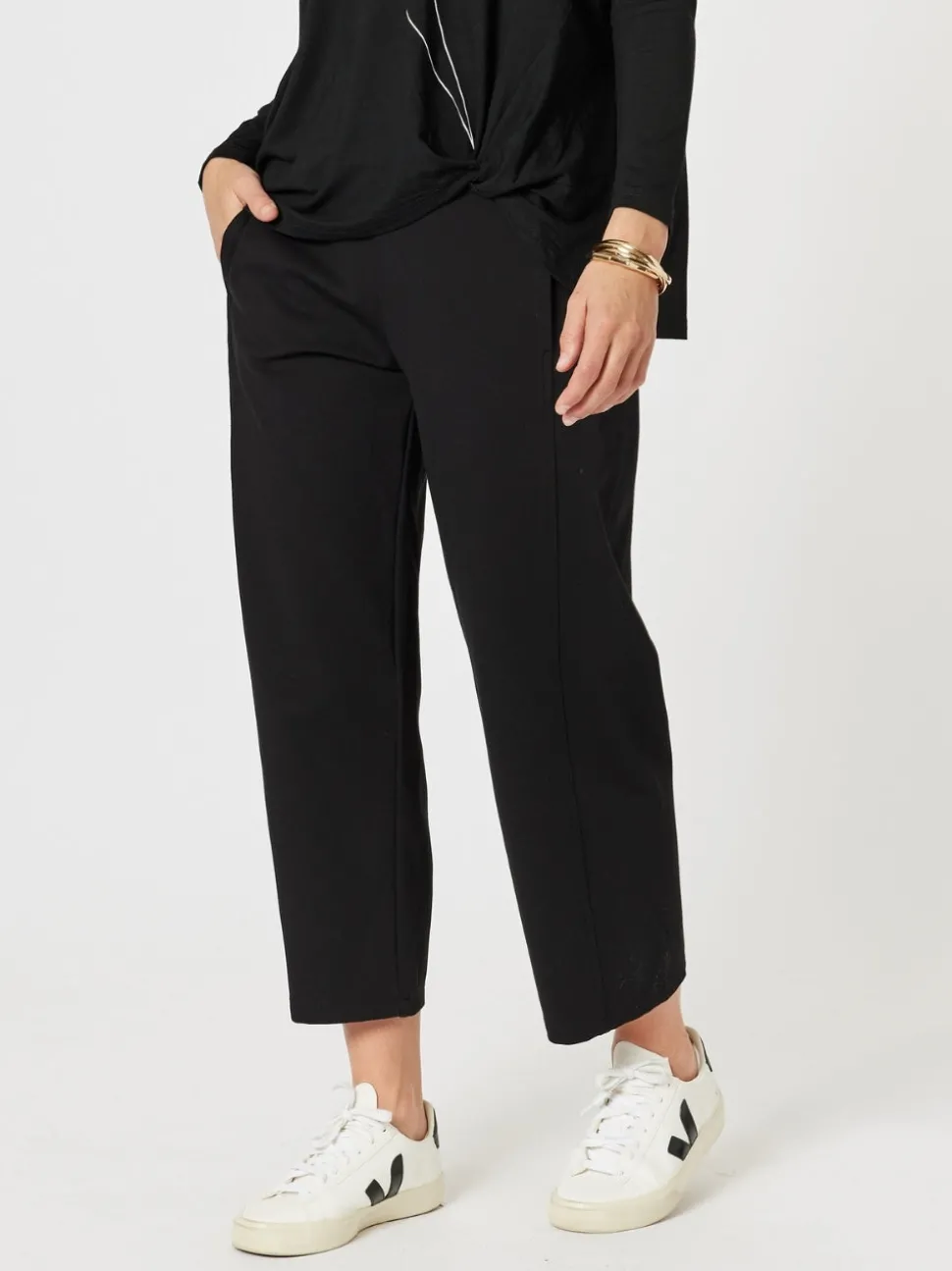 Sky Straight Leg Ponte Pant - Black