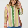 Spice Stripe Print Shirt - Spice
