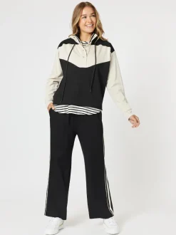 Spliced Zip Sweatshirt - Black/Chalk