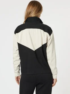 Spliced Zip Sweatshirt - Black/Chalk