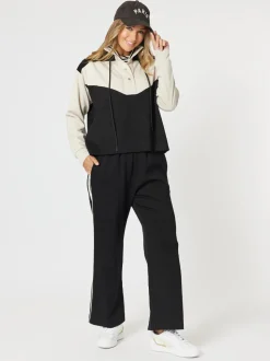 Spliced Zip Sweatshirt - Black/Chalk