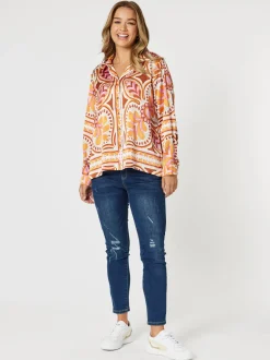 Studio Floral Print Shirt - Fig