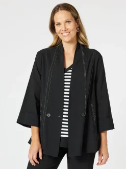 Tribeca Stitch Detail Jacket - Black