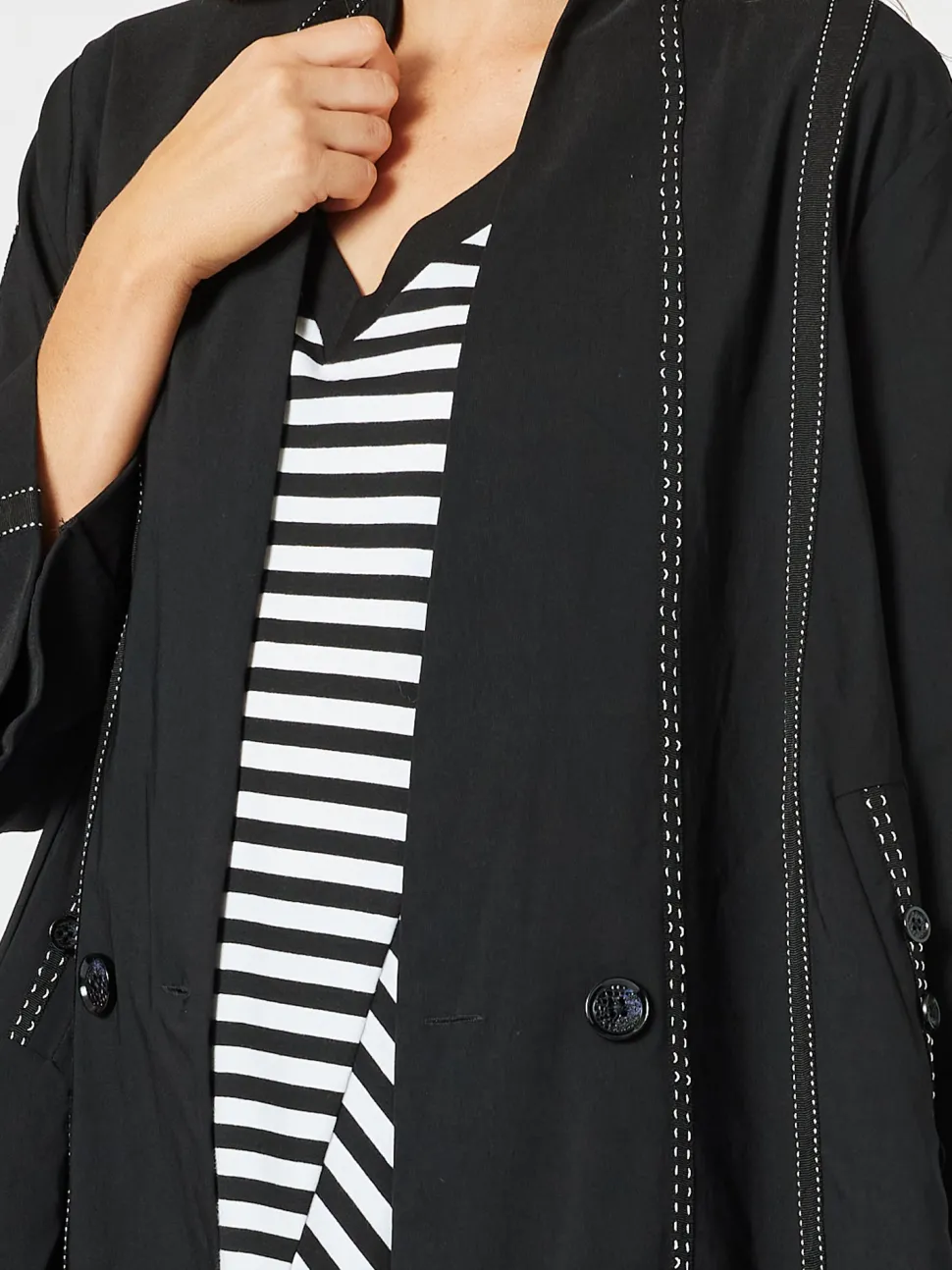 Tribeca Stitch Detail Jacket - Black
