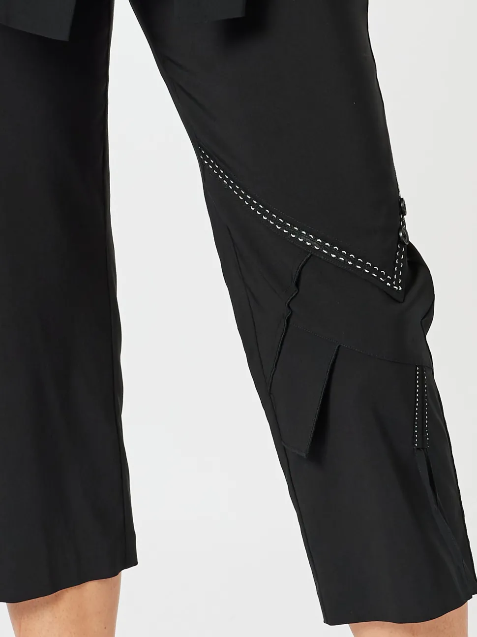 Tribeca Stitch Detail Pant - Black