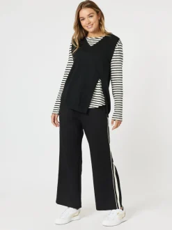 Urban Stripe Pant - Black