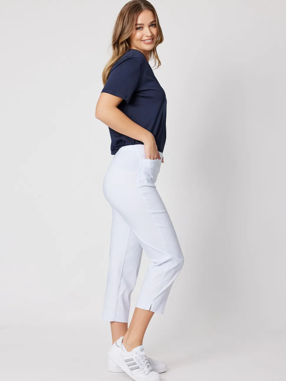 Zara Stretch Pant - White